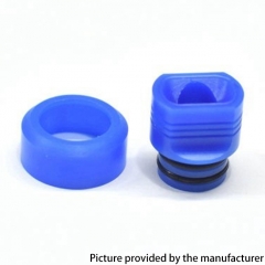PRC Quantum Style POM 510 Drip Tip with Beauty Ring - Blue