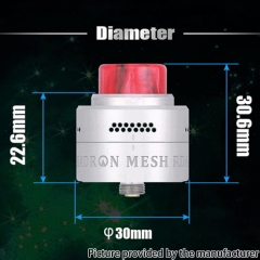 Authentic Steam Crave Hadron Dual Mesh RDSA 30mm w/BF Pin - Silver