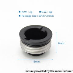 SXK Replacement Flush Nut 510 Drip Tip Adapter for Billet / BB Box Mod - Sand Blast Black