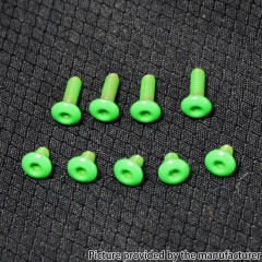 SXK Replacement Screw Set Kit for Billet / SXK BB 70W / DNA 60W Style Box Mod Kit 9pcs - Green