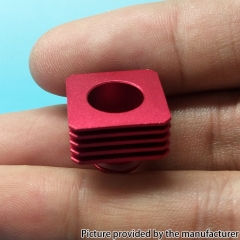 Replacement Square Aluminum Heat Insulation Gasket for 510 Thread Atomizers - Red