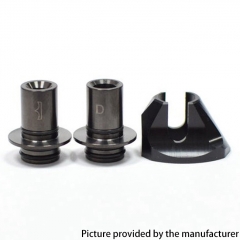 Monarchy Cyber Style 510 Drip Tip Set DL / MTL Vape Mouthpiece - Black + Black