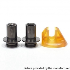 Monarchy Cyber Style 510 Drip Tip Set DL / MTL Vape Mouthpiece - Yellow + Black