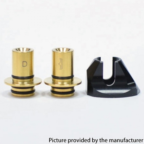 Monarchy Cyber Style 510 Drip Tip Set DL / MTL Mouthpiece - Black+ Gold