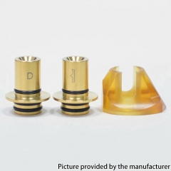 Monarchy Cyber Style 510 Drip Tip Set DL / MTL Vape Mouthpiece - PEI+ Gold