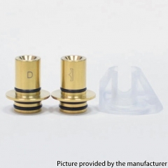 Monarchy Cyber Style 510 Drip Tip Set DL / MTL Vape Mouthpiece - Transparent + Gold