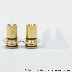 Monarchy Cyber Style 510 Drip Tip Set DL / MTL Vape Mouthpiece - White + Gold