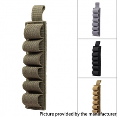 Outdoor Multi Functional Tactical Nylon 6.5 Inch Bulk Tools Velcro Stickers Carrying Storage Bag - Black