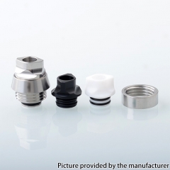 Monarchy Multi Whistle Style Drip Tip Set for SXK BB  Billet  Vandy Vape Pulse AIO  Cthulhu AIO  Box Mod Kit - Silver