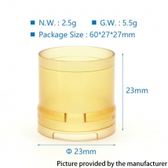 SXK Monarchy JIIIS V2 J3S 2 Style PC RTA Replacement Tank Tube - Translucent