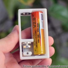 Authentic MK MODS 18650 Fode Mech Boro Box Mod - White Black