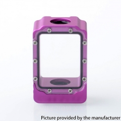 Mission XV Style Aluminum Space Pod Boro Tank for SXK BB Billet AIO Boxx Delro Box Mod Kit - Purple