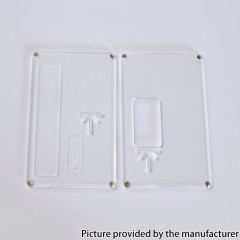 SSPP Style Acrylic Front + Back Door Panel Plates for BB Billet Box Mod Kit 2PCS - Clear