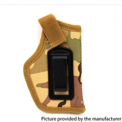 Outdoor Tactical Nylon Waterproof Belt Velcro Safety Buckle IWB Hidden Holster CS Field Small Waist Set Shooting Holster - CP
