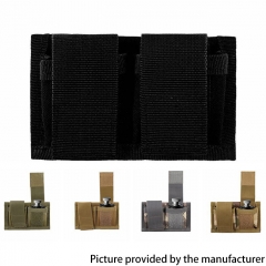 Outdoor Tactical 1000D Nylon Wear Belt Dual Pocket Revolver Ammo Bag Hunting Accessory Bag - CP