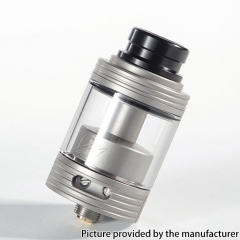 Authentic Yachtvape & Mike Vapes Eclipse 25mm Dual RTA Rebuildable Tank Vape Atomizer 4ml 6ml - Sand Blast Silver