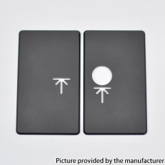 SSPP Style Acrylic Round Button Front + Back Panels for BB Billet Box Mod Kit 2PCS - Black