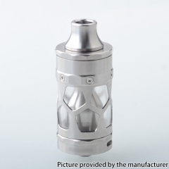 Typhoon Taifun GTV GT5 Style 25mm RTA Rebuildable Tank Vape Atomizer 6ml - Silver