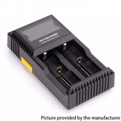 Authentic Nitecore D2 2-Slot Digital Battery Charger for Li-ion Ni-MH Ni-Cd EU Plug - Black
