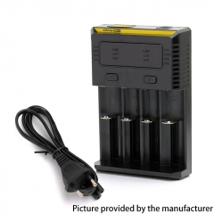 Authentic Nitecore Intellicharger I4 New Version Universal Smart Charger EU Plug - Black