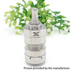 SXK KF X Style 316SS 24mm MTL RTA Rebuildable Tank Vape Atomizer 4ml - Silver