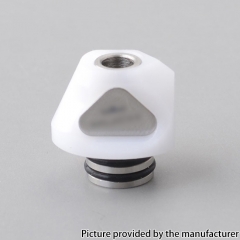 Monarchy Cyber 2 Style 510 Drip Tip SS Base + POM Mouthpiece -  White