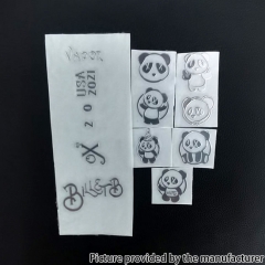 Wick'd Style Metal Stickers Set for SXK BB Billet Box Mod Kit - Silver