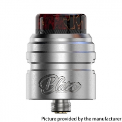Authentic ThunderHead Creations THC X Mike Vapes BLAZE SOLO RDA 24mm 2ml with BF Pin - Sliver