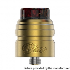 Authentic ThunderHead Creations THC X Mike Vapes BLAZE SOLO RDA 24mm 2ml with BF Pin - Gold