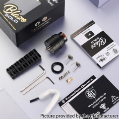Authentic ThunderHead Creations THC X Mike BLAZE SOLO RDA 24mm 2ml with BF Pin - Black Red