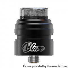 Authentic ThunderHead Creations THC X Mike Vapes BLAZE SOLO RDA 24mm 2ml with BF Pin - Sliver Black
