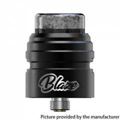 Authentic ThunderHead Creations THC X Mike BLAZE SOLO RDA 24mm 2ml with BF Pin - Silver Black