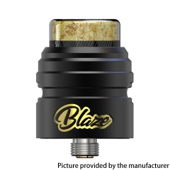Authentic ThunderHead Creations THC X Mike Vapes BLAZE SOLO RDA 24mm 2ml with BF Pin - Black Gold