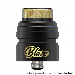 Authentic ThunderHead Creations THC X Mike BLAZE SOLO RDA 24mm 2ml with BF Pin - Black Gold
