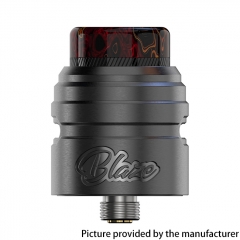 Authentic ThunderHead Creations THC X Mike Vapes BLAZE SOLO RDA 24mm 2ml with BF Pin - Gunmetal