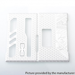 Zero Fuck Given Style Aluminum Alloy Square Button Front + Back Door Panel Plates for BB Billet Box Vape Mod - Sliver