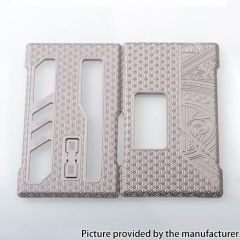 Zero Fuck Given Style Aluminum Alloy Square Button Front + Back Door Panel Plates for BB Billet Box Vape Mod - Gunmetal