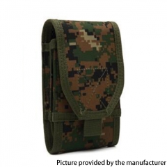 Outdoor Large-screen Double-layer Mobile Phone Bag Multi-functional Tactical Pocket Wear Belt bag for Travel Camping Hiking - Green Digital
