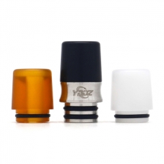 YDDZ A3 510 Drip Tip Set SS Base + PC POM Mouthpiece for MTL RTA RDA RDTA Vape Atomizer - Silver