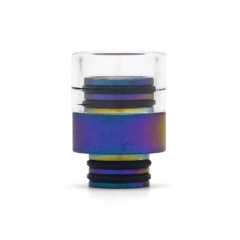 Glass Stainless Steel 510 Drip Tip for RBA RTA RDA Vape Atomizer - Rainbow