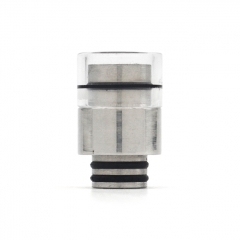 Glass Stainless Steel 510 Drip Tip for RBA RTA RDA Vape Atomizer - Sliver