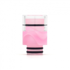 Glass Acrylic 510 Drip Tip for RBA RTA RDA Vape Atomizer - White Pink