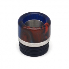 510 810 Drip Tip SS Base Resin Mouthpiece Convertible Replacement Drip Tip for RTA RDA Vape Atomizer - Blue Red