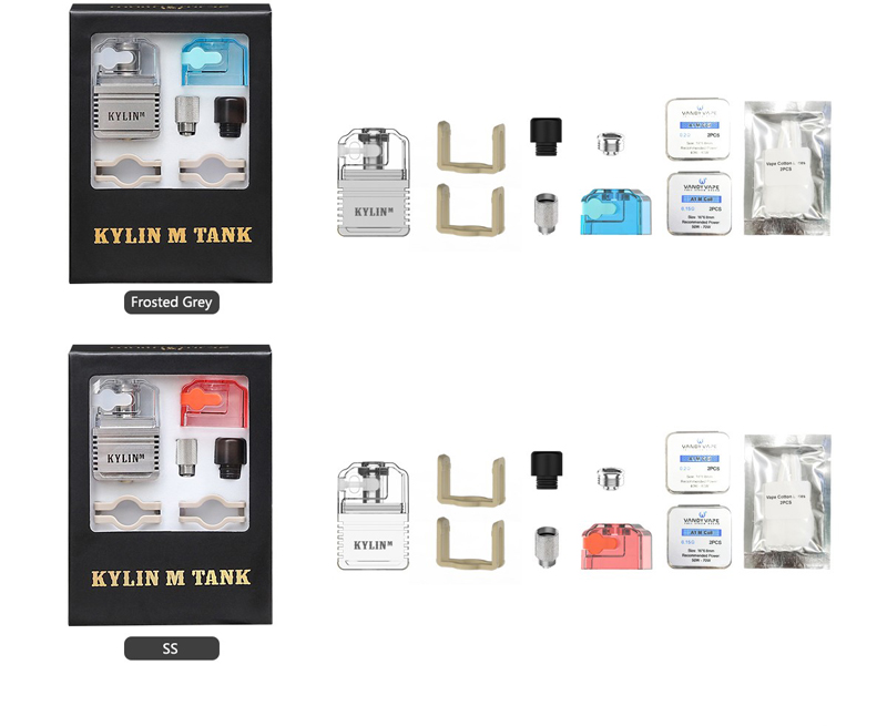 Buy 510 Drip Tip Stainless Steel + Glass Mouthpiece for RTA RDA Vape  AtomizerAuthentic Vandy Vape Kylin M Tank for Vandy Vape Pulse AIO Kit