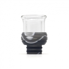 510 Drip Tip Resin + Glass Mouthpiece for RTA RDA Atomizer  ( A Version ) - Black