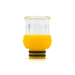 510 Drip Tip Resin + Glass Mouthpiece for RTA RDA Vape Atomizer ( B Version ) - Yellow
