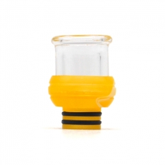 510 Drip Tip Resin + Glass Mouthpiece for RTA RDA Vape Atomizer  ( A Version ) - Orange