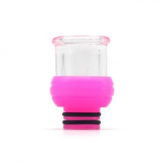 510 Drip Tip Resin + Glass Mouthpiece for RTA RDA Vape Atomizer ( B Version ) - Pink