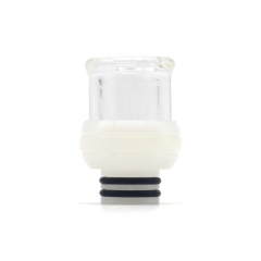 510 Drip Tip Resin + Glass Mouthpiece for RTA RDA Vape Atomizer ( B Version ) - White