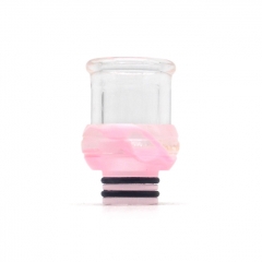 510 Drip Tip Resin + Glass Mouthpiece for RTA RDA Atomizer  ( A Version ) - Pink